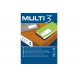 Foto 0: Etiquetas Multi3 Multiusos 52,5x21,2mm Cx.100fls A4 Ref10491