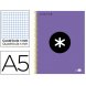 Foto 0: CADERNO ESPIRAL LIDERPAPEL A5 MICRO ANTARTIK CAPA FORRADA 120 F 100G QUADRICULA 5 MM 5 BANDAS 6 FUROS COR VIOLETA