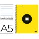 Foto 0: CADERNO ESPIRAL LIDERPAPEL A5 MICRO ANTARTIK CAPA POLIPROPILENO 120 F 100G HORIZONTAL 5 MM 5 BANDAS 6 FUROS COR AMARELO F.