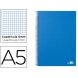 Foto 0: CADERNO ESPIRAL LIDERPAPEL A5 MICRO PAPERCOAT CAPA FORRADA 160F 70G QUADRICULADO 5MM 5 BANDAS 6 FUROS CELESTE