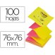 Foto 0: BLOCO DE NOTAS ADESIVAS POST-IT FUCSIA/AMARELO.76X76MM