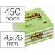 Foto 0: BLOCO DE NOTAS ADESIVAS POST-IT 76X76 MM CUBO COR AZUL E VERDE 450 FOLHAS