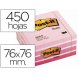 Foto 0: BLOCO DE NOTAS ADESIVAS POST-IT 76X76 MM CUBO COR ROSA NEON 450 FOLHAS