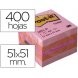 Foto 0: BLOCO DE NOTAS ADESIVAS POST-IT TIRA E POE POST-IT 51X51 MM MINICUBO COR ROSA 2051-P 400 FOLHAS