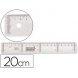 Foto 0: R�gua em pl�stico cristal Liderpapel, transparente, 20cm