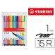 Foto 0: Marcador Stabilo Aguar�vel Pen 68, Estojo 10 cores standard + 5 neon