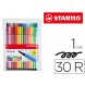 Foto 0: MARCADOR STABILO AGUARELAVEL PEN 68 ESTOJO DE 24 CORES STANDARD + 6 CORES NEON