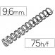 Foto 0: ESPIRAL GBC PRETA MODELO WIRE 3:1, 9,5 MM, N.6, COM CAPACIDADE PARA 75 FOLHAS